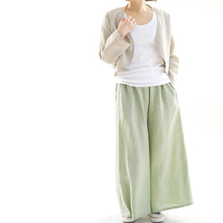 【Wafu】中厚亞麻Margaret Bolero Tops Topper Cardigan / Flax Natural h0 第3張的照片