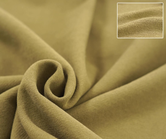 【Wafu】&lt;試穿項目&gt;衣長76cm柔軟針織裙子抓絨腰部橡膠口袋是/橄欖色sk4-1 第10張的照片