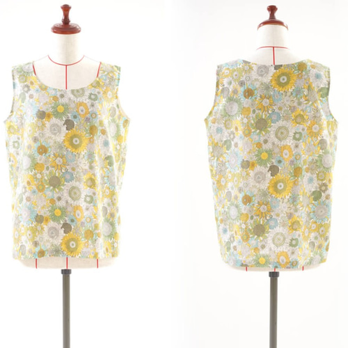 wafu】リバティタンクトップ リネンタンク トップス ノースリーブ