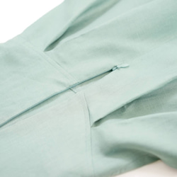 [原型]亞麻布連衣裙兒童服裝尺寸80厘米蓬鬆裙子無袖/綠寶石色調a19-29-1 第6張的照片