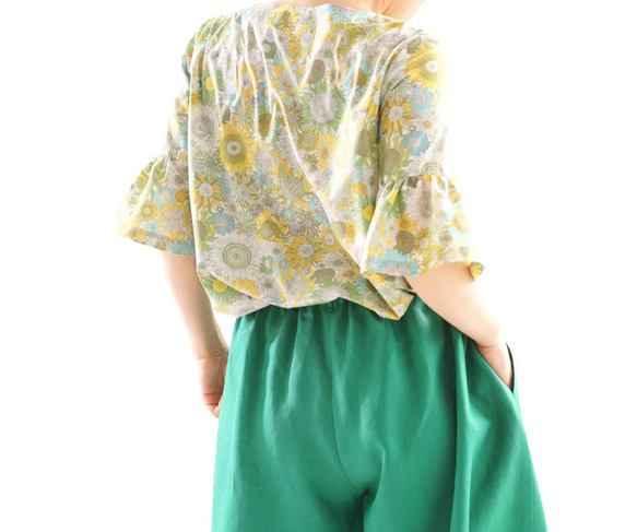 【Wafu】自由長款上衣喇叭袖A Line Blouse / Small·Susanna t24-12 第5張的照片