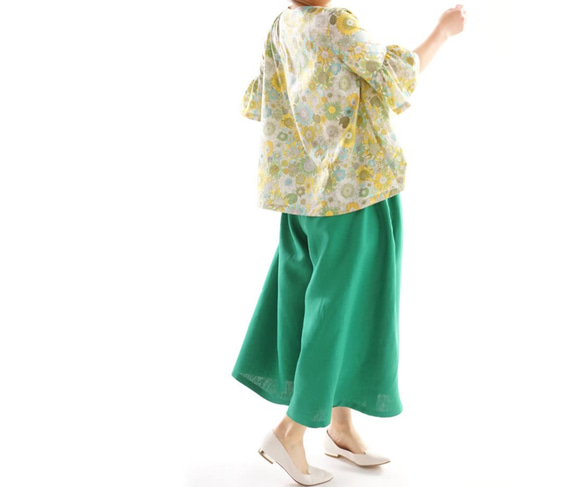 【Wafu】自由長款上衣喇叭袖A Line Blouse / Small·Susanna t24-12 第6張的照片