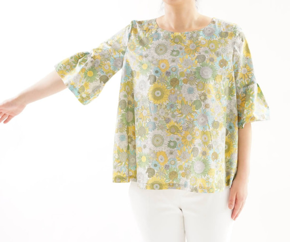 【Wafu】自由長款上衣喇叭袖A Line Blouse / Small·Susanna t24-12 第7張的照片