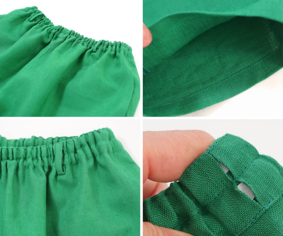 [Wafu]亞麻的褲子錐形腰橡膠皮帶環/峽灣綠色[L尺寸] b001c-fgn2 第9張的照片