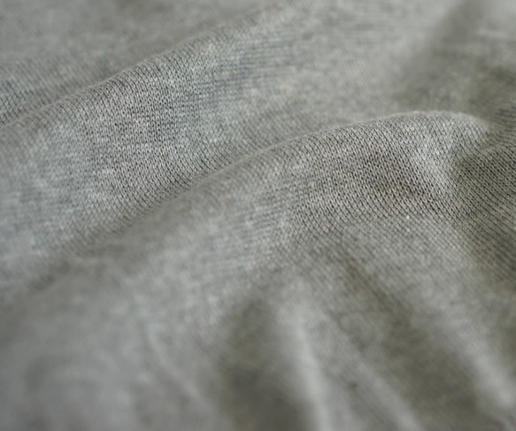 【Wafu】男女通用針織開衫棉100％純棉長袖男女通用外套/灰色n01-01 第5張的照片