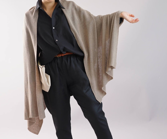 wafu. 新品 ストールカシミアベージュ