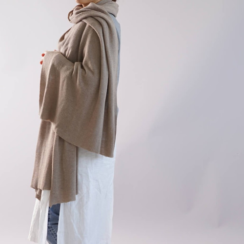 wafu】カシミヤストール 大判 羽織り オーガニックコットン
