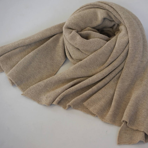 wafu. 新品 ストール カシミアベージュ wafu】カシミヤストール 大判