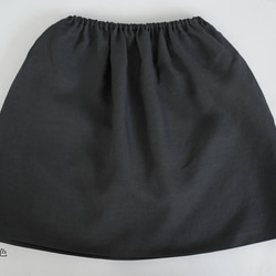【亞麻襯裙】輕薄柔軟內襯襯裙/黑色 p002a-bck1 第1張的照片