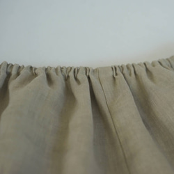 【リネンペチスカート】 軽く やわらかい　インナーペチコート /榛色 p002a-hbm1 4枚目の画像
