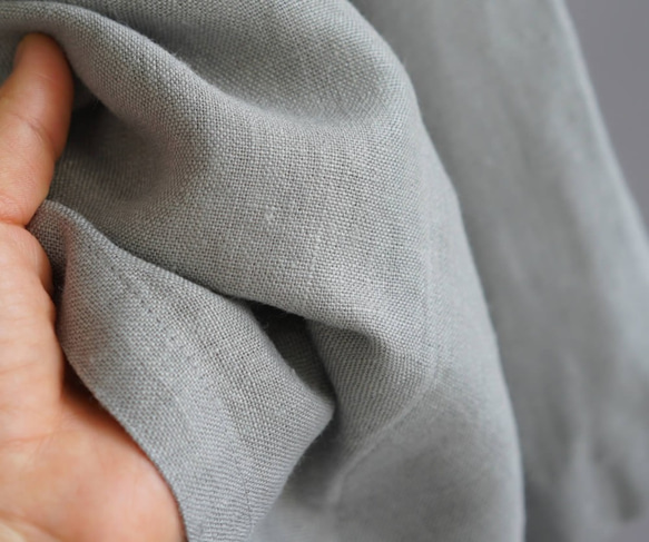 [Wafu]中厚亞麻薩摩和服Zen Haori亞麻開衫中性半袖/薄款無光澤h037b-unb2 第5張的照片