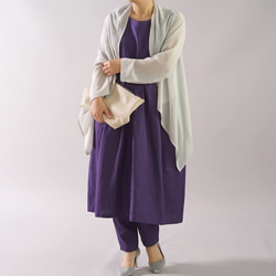 【wafu】シフォン ジョーセット 羽織り トッパーカーディガン/ミストグレー b21-9 6枚目の画像