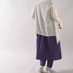 【wafu】シフォン ジョーセット 羽織り トッパーカーディガン/ミストグレー b21-9 8枚目の画像