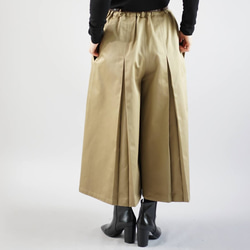 【Wafu】&lt;限量9件新款試品&gt;厚Tinocloth Hakama褲子西部橡膠腰帶圈/深米色bo 5  -  62 第4張的照片