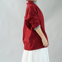 【Wafu】羊毛100％Haori禮帽開衫Dolman套頭披肩顏色/紅寶石紅b14  -  33 第6張的照片