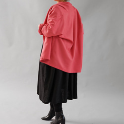【Wafu】柔軟羊毛100％禮帽梳理女郎蝙蝠袖披肩顏色/ eos粉紅色B 14  -  32 第4張的照片
