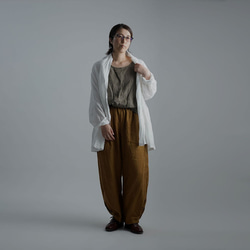 【wafu】Linen Cardigan　トッパーカーディガン ハンドワッシャー /ホワイト h014a-wht2 6枚目の画像