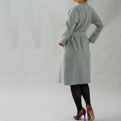 【Wafu】Tama Rosa羊毛100％連衣裙內襯吊帶肩帶Feltner /灰色a41-47 第4張的照片