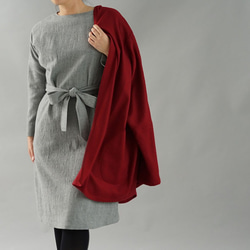 【Wafu】Tama Rosa羊毛100％連衣裙內襯吊帶肩帶Feltner /灰色a41-47 第7張的照片