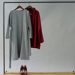 【Wafu】Tama Rosa羊毛100％連衣裙內襯吊帶肩帶Feltner /灰色a41-47 第9張的照片