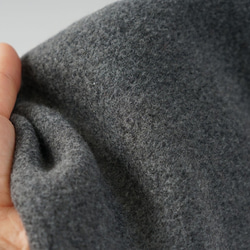 【Wafu】Atsushi Melton Wool 100％Snood Neck保暖圍巾/炭灰色k01-07 第5張的照片