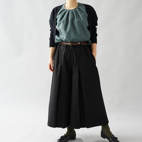 限定価格!!】 コットン ストレッチ 袴パンツ ウエストゴム 限定価格!!】 コットン ストレッチ 袴パンツ ウエストゴム