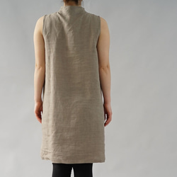 [Wafu] 薄蓬鬆亞麻亞麻連衣裙襯裙也是細褶友好內/淡褐色 p001a-hbm1 第7張的照片