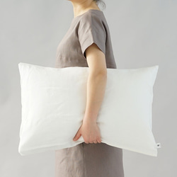[枕套] 均碼枕套 100% 亞麻 四季可用 / 白色 r002a-wht3 第4張的照片