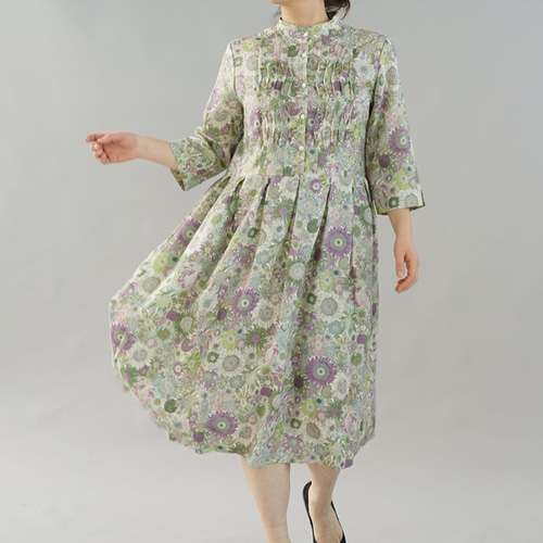 wafu+】在庫限りで再販不可 リバティ 麻 リネン ワンピース スタンド