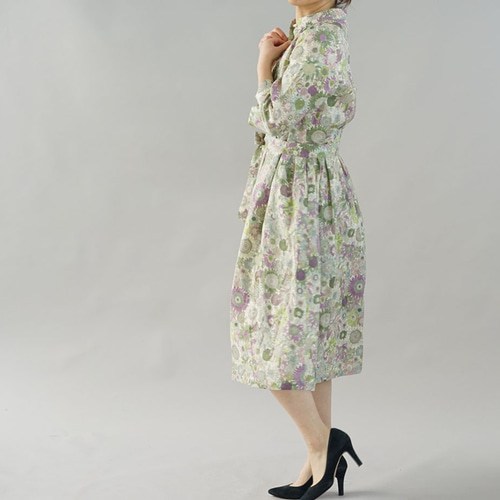 wafu+】在庫限りで再販不可 リバティ 麻 リネン ワンピース スタンド