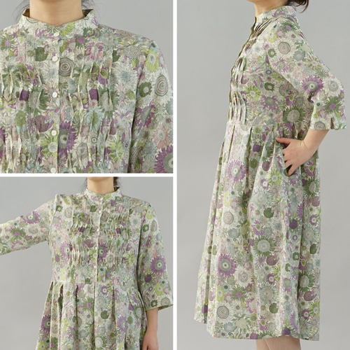 wafu+】在庫限りで再販不可 リバティ 麻 リネン ワンピース スタンド