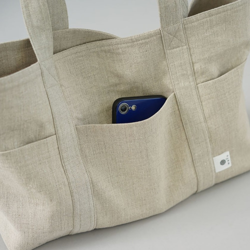 wafu】リネンバッグ トートバッグ 布バッグ 布トート 麻バッグ