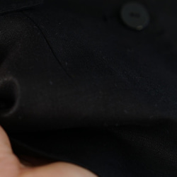 【wafu】中厚 リネン メンズ テーラード ジャケット 総裏仕様 裏地リネン 羽織 / ブラック h018e-bck2 5枚目の画像