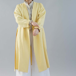 【和服】中厚亞麻外套 Haori 無色落肩禮服/Jeanne Paille h022a-jpy2 第7張的照片