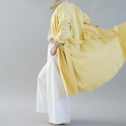 【和服】中厚亞麻外套 Haori 無色落肩禮服/Jeanne Paille h022a-jpy2 第8張的照片
