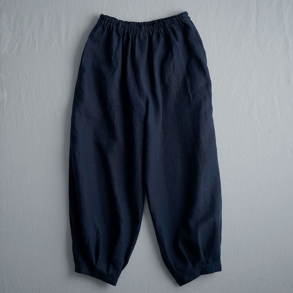 【wafu】Linen Pants 裾タック ボトムス リネンパンツ ヨガパンツ/留紺(とめこん) b013a-tmk1 9枚目の画像