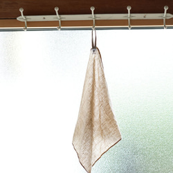 [Wafu] 帶亞麻環毛巾桌巾 適用於多用途亞麻布咖啡廳/z002h 第4張的照片