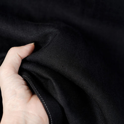 【wafu】リネン100% 帆布 Gジャン 男女兼用 ユニセックス トラッカージャケット/ブラック h051a-bck2 5枚目の画像