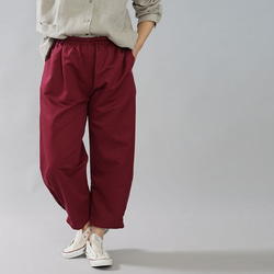 [wafu簡介]褶pants褲棉亞麻寬鬆寬腰橡膠/引擎b013c-enj2 第3張的照片