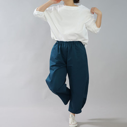 [wafu簡介] Tack Pants Cotton亞麻休閒寬腰橡膠/阿卡普爾科b013c-acp2 第3張的照片