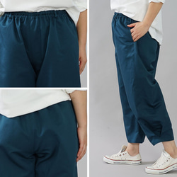 [wafu簡介] Tack Pants Cotton亞麻休閒寬腰橡膠/阿卡普爾科b013c-acp2 第10張的照片
