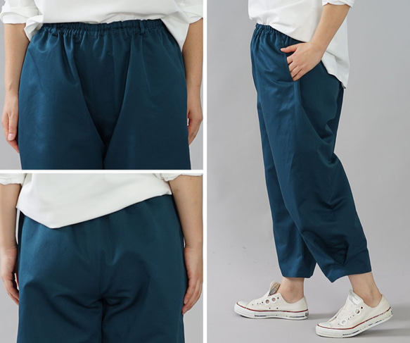 [wafu簡介] Tack Pants Cotton亞麻休閒寬腰橡膠/阿卡普爾科b013c-acp2 第10張的照片