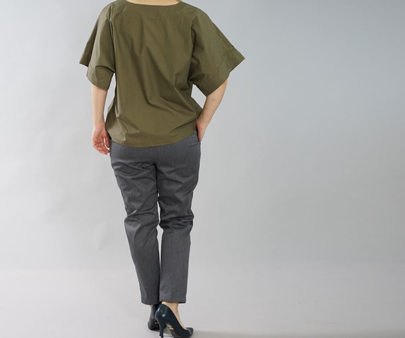 [銷售結束]春秋冬棉質彈力褲腰圍鬆緊帶/木炭灰b010b-cgy2 第3張的照片