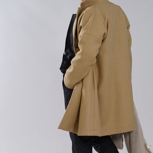 2着限定 wafu】リネン×ウール 暖かい チェスターコート ロングコート