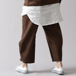 [wafu簡介]中型亞麻球褲下裝側釘/琥珀色燃燒色b013i-bub2 第4張的照片