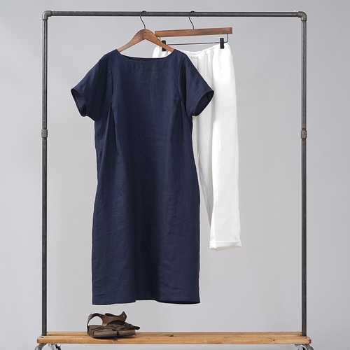 wafu リネンタブリエ wafu. リネンタブリエ ／ ストライプ a037e-stp2