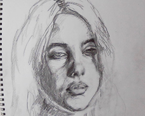 デッサン画 【ビリーアイリッシュ】 Billie Eilish part2 イラスト