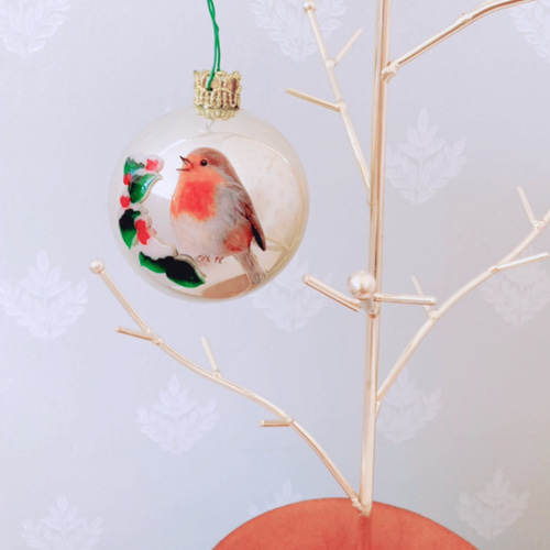 ☆唄うロビン ヨーロッパコマドリクリスマスオーナメント オーナメント