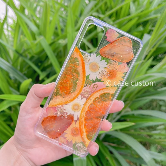 押し花ケースに文字入れ可能！iPhone全機種対応 galaxyケース