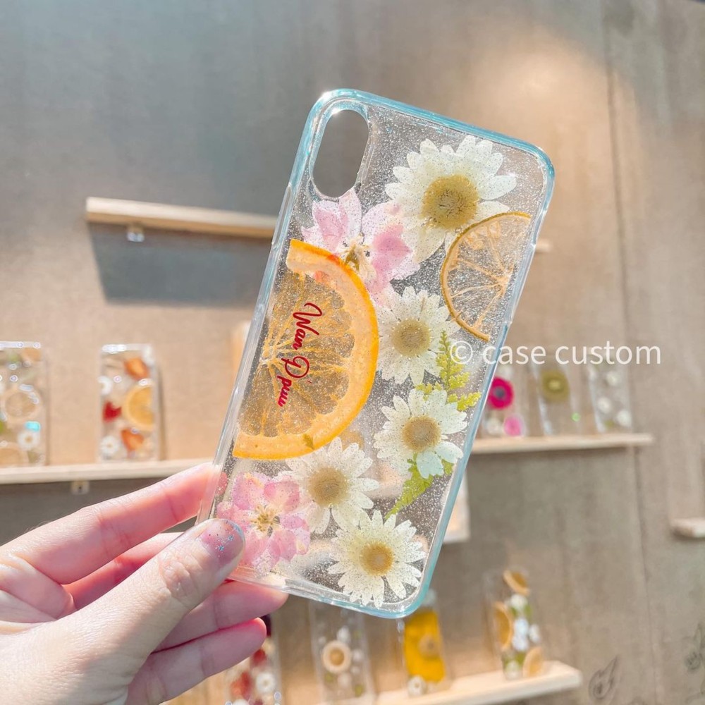 押し花ケースに文字入れ可能！iPhone全機種対応 galaxyケース